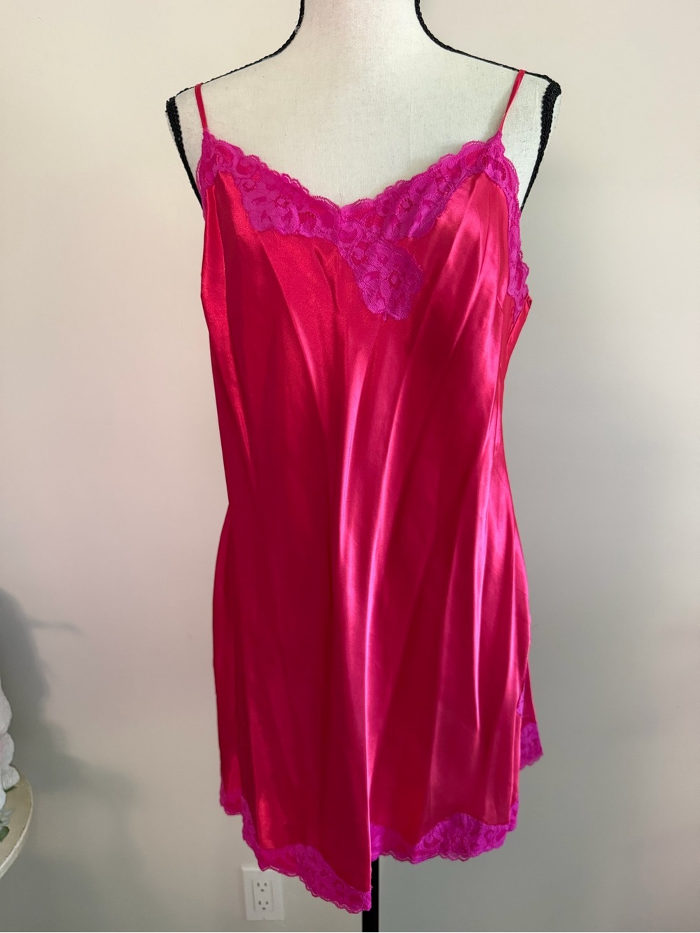La SENZA Hot Pink & Red Satin Dress